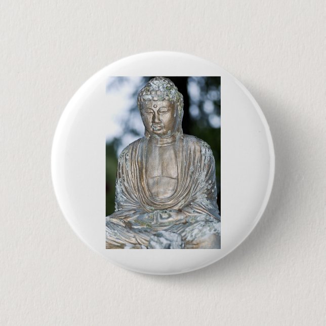Gold Buddha Statue Button (Front)