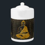 gold Buddha Teapot<br><div class="desc">Customizable golden Buddha gifts for your home.</div>