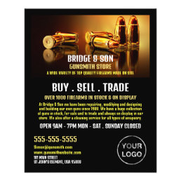 Gold Bullets, Gunsmith, Gunstore Advertising Flyer