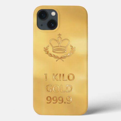 Gold Bullion Bar iPhone 13 Case