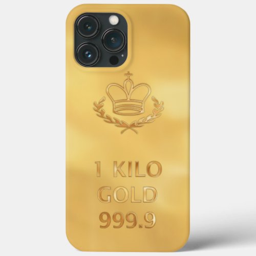 Gold Bullion Bar Print iPhone 13 Pro Max Case