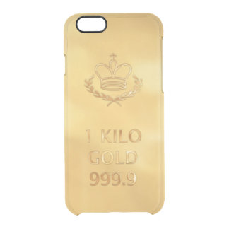 Gold Bullion Bar Clear iPhone 6/6S Case