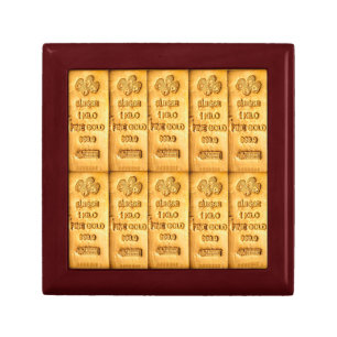 Gold Bullion Trinket Boxes