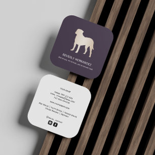 Gold Bullmastiff Dog Walker Trainer Puppy sitter Square Business Card