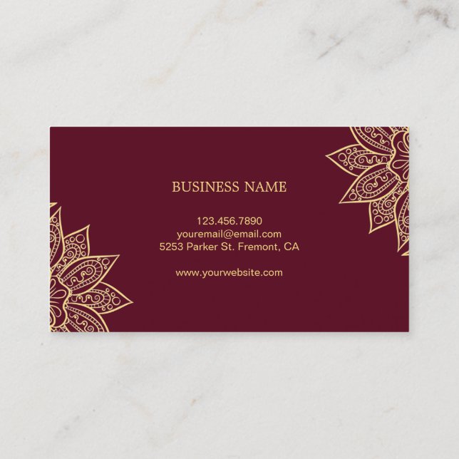 Modern Henna Design Business Cards | Zazzle | Visitenkarten design,  Geschäftsdesign, Individuell gestaltete visitenkarten