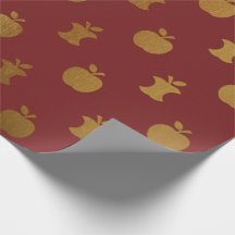 Gold Burgundy Metallic Apple Fruit Crimson Scrap