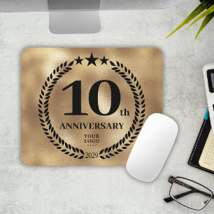 Gold Business 10th Anniversary Commemorative Mouse Pad
