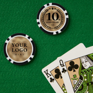 Gold Business 10th Anniversary Poker Chips