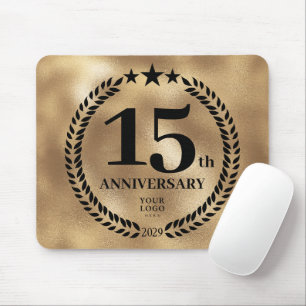 Gold Business 15th Anniversary Commemorative  Mouse Pad