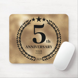 Gold Business 5th Anniversary Commemorative Mouse Pad