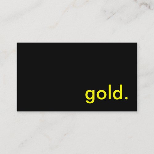 gold. business cards