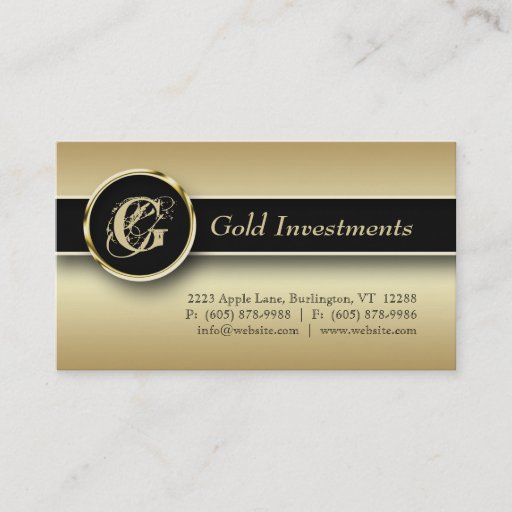 Customizable Gold Business Card Professional Modern Black
