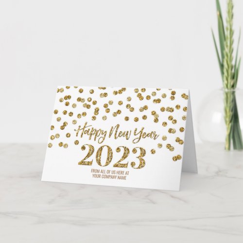 Gold Business Happy New Year 2023  Holiday Card