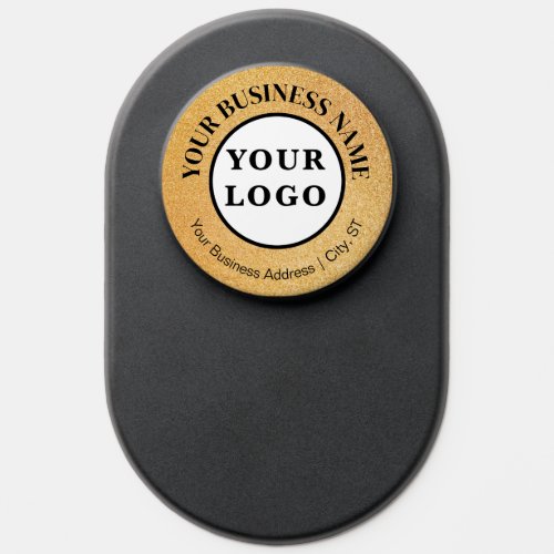 Gold Business Logo Promotional custom PopSocket
