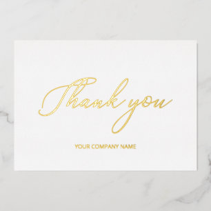 Gold Business Logo Thank you Package Insert card