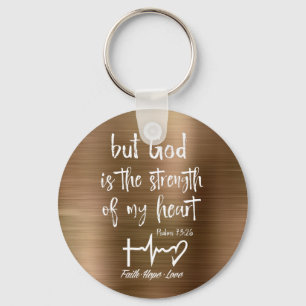 Gold But God Psalms Bible Verse Keychain
