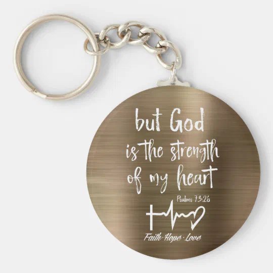 Pewter Typography Keychain Keyring Love Faith Lord Lead Me to Rock Psalm 61:2 