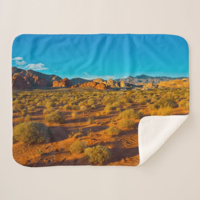 Gold Butte National Monument, Mud Road Vista Sherpa Blanket (Front (Horizontal))