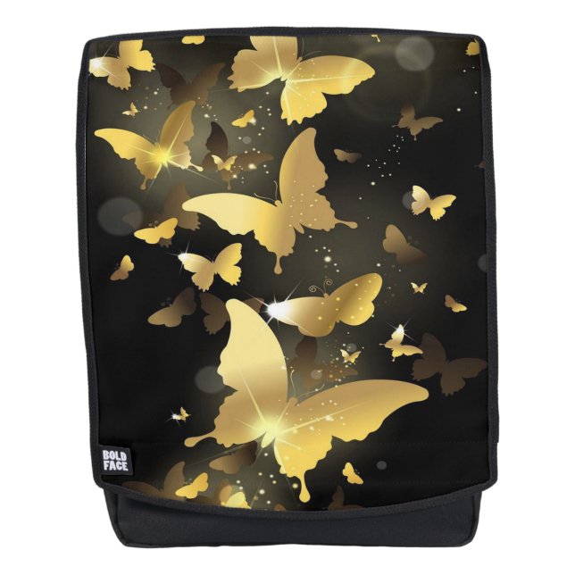 Gold Butterflies Backpack (Front)
