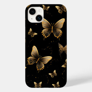 Gold Butterflies Black Case-Mate iPhone 14 Plus Case