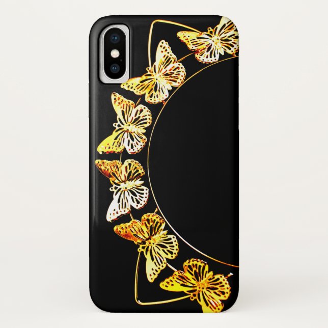 Gold Butterflies Case-Mate iPhone Case (Back)
