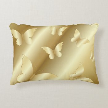 Gold butterflies,golden,shining,royal,template, accent pillow