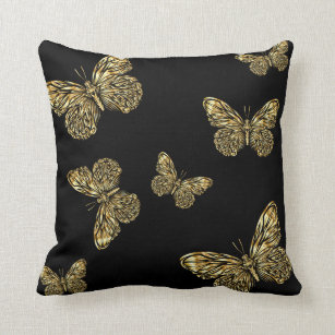 gold butterfly pillow