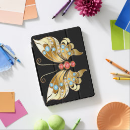 Gold Butterfly Adorned With Gems iPad Air Cover