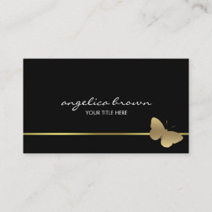 Gold Butterfly Business Card
