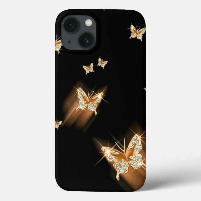Gold butterfly Case-Mate iPhone Case (Back)