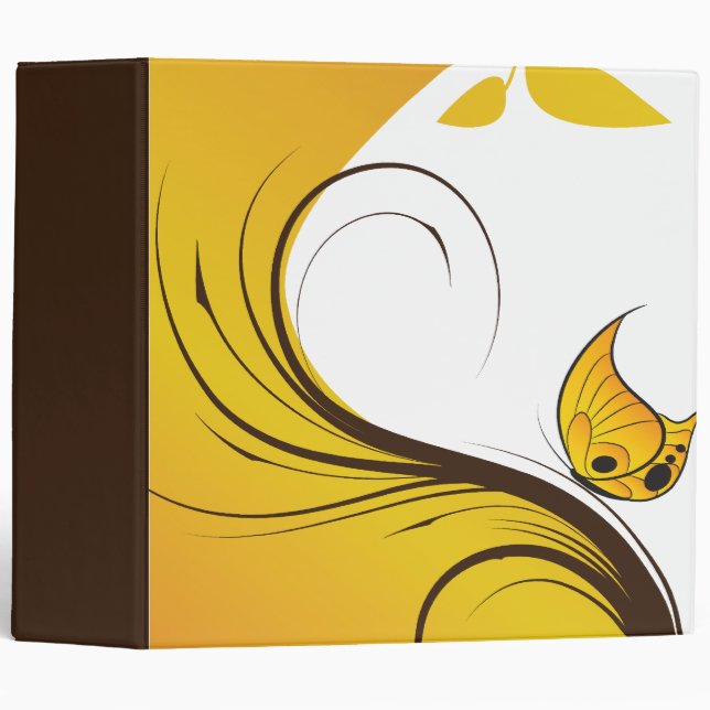 Gold Butterfly Fantasy Binder (Front/Spine)