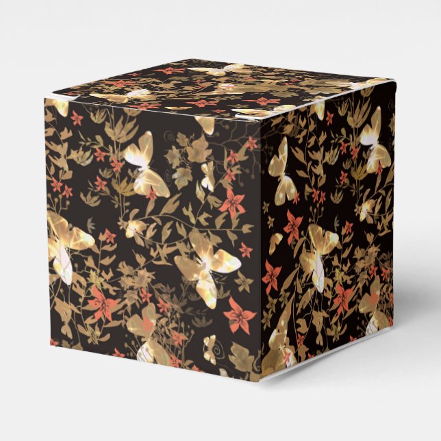 Gold butterfly favor boxes (Front Side)