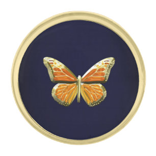 Gold Butterfly Finish Lapel Pin
