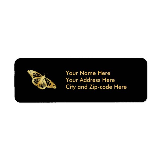 Gold Butterfly Label (Front)