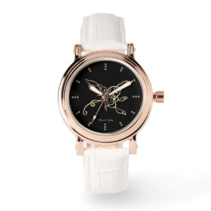 Gold Butterfly Luxury Watch