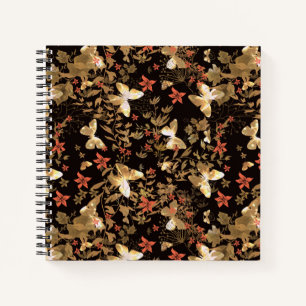 Gold butterfly notebook
