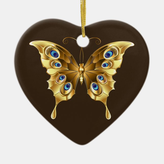 gold butterfly ornament (Front)