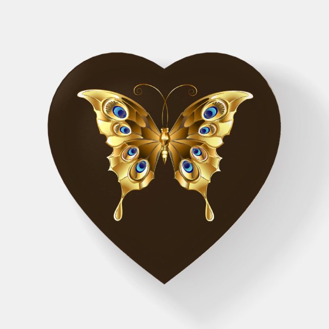 gold butterfly paperweight (Front)