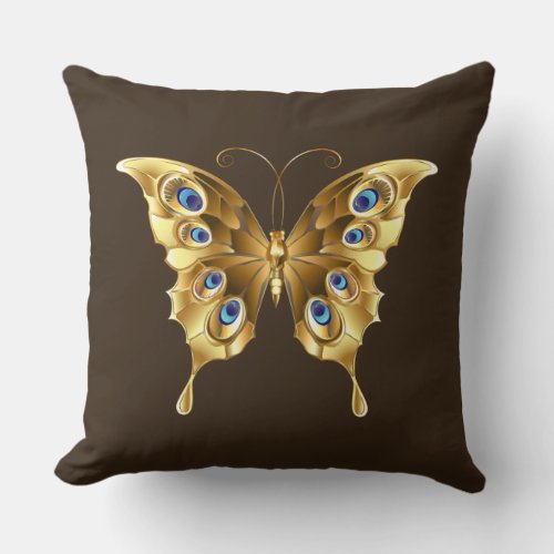 gold butterfly pillow