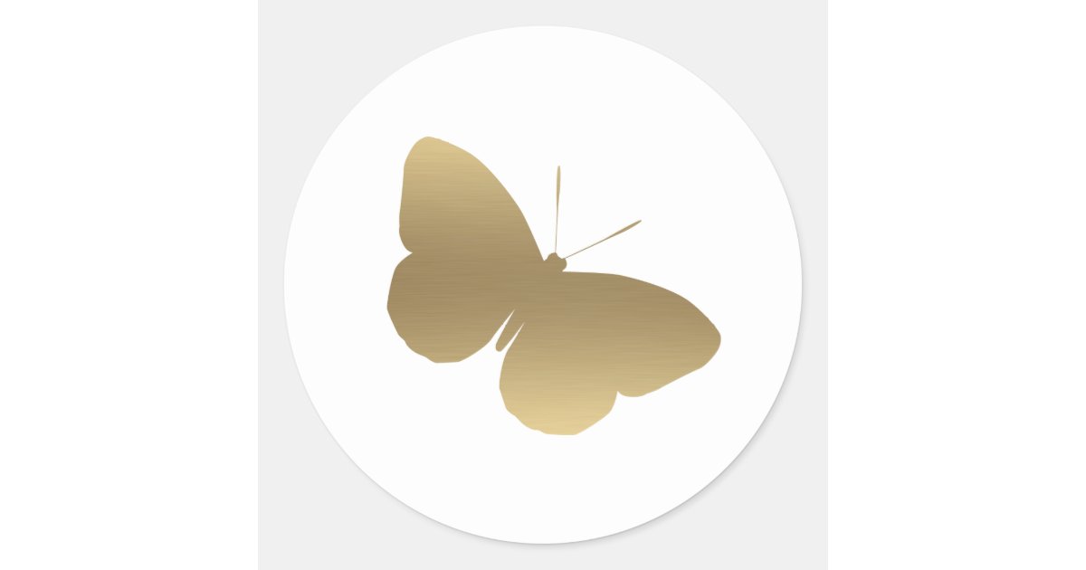 Gold Butterfly Sticker Zazzle