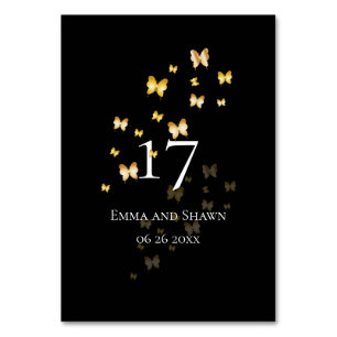 Gold Butterfly Table Number