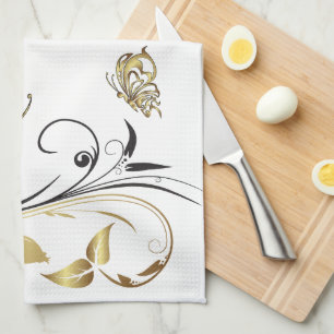 Gold Butterfly Tattoo Art American MoJo Kitchen To Towel