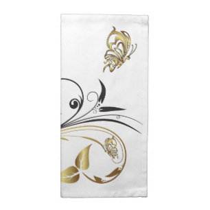 Gold Butterfly Tattoo Art American MoJo Napkin