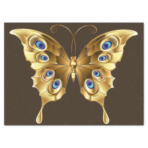 gold butterfly tissue paper