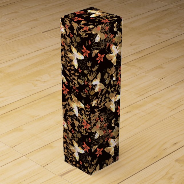 Gold butterfly wine box (Front)