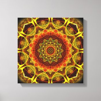 Gold Button Mandala Canvas Print by WavingFlames at Zazzle