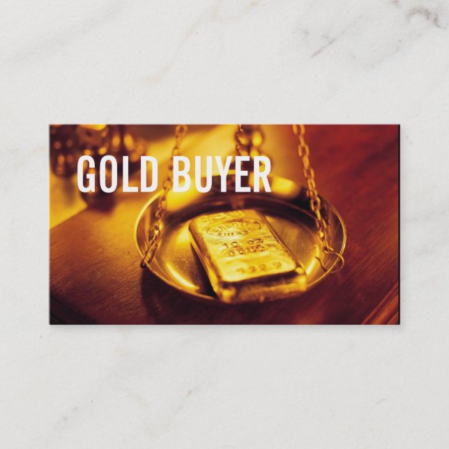 Gold Buyer Jewelry Silver Coins Business Card (Front)