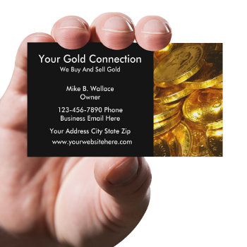 Gold Buying Selling Business Cards by Luckyturtle at Zazzle
