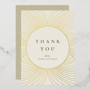 Gold Byzantine Foil Thank You Foil Invitation