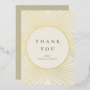 Gold Byzantine Foil Thank You Invitation
